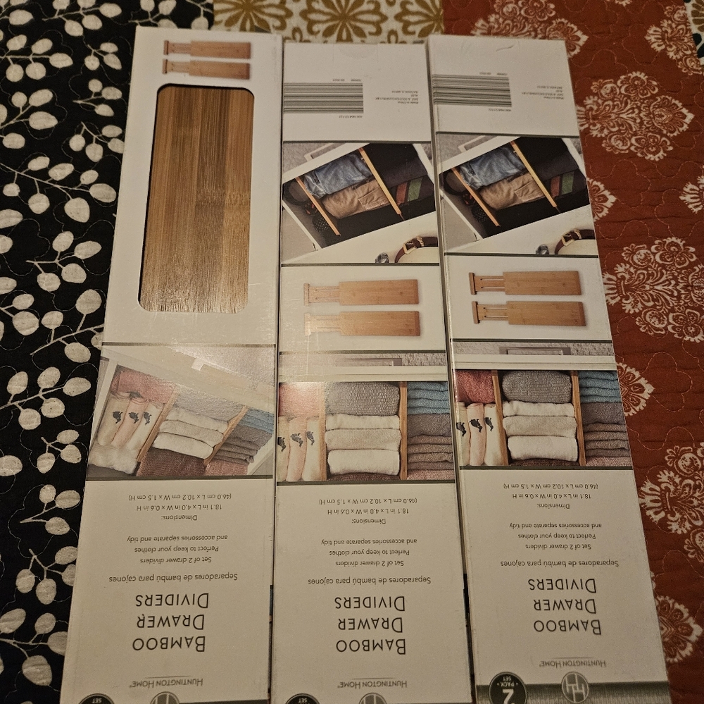 Bamboo Drawer Dividers